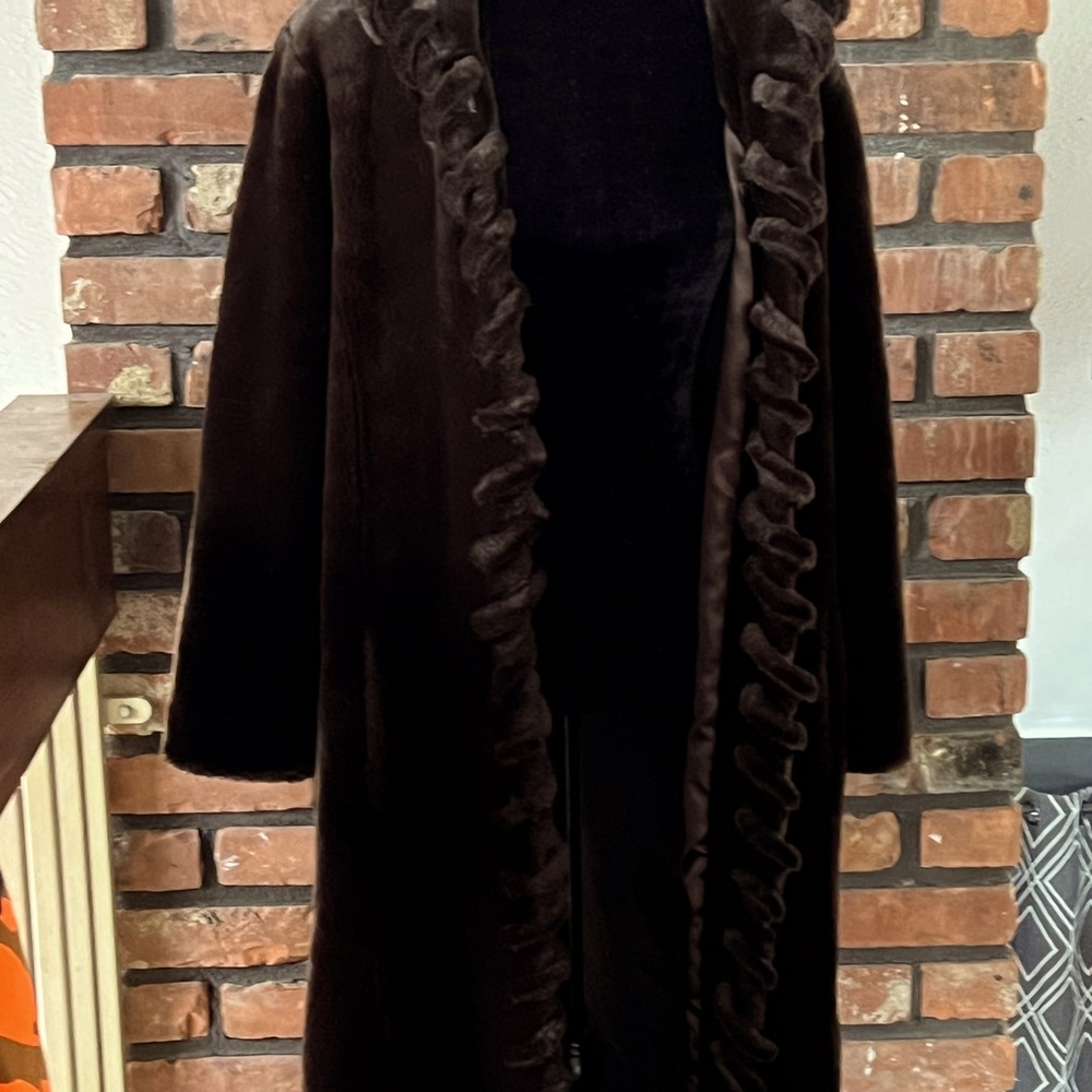Full length faux fur coat! Vintage!